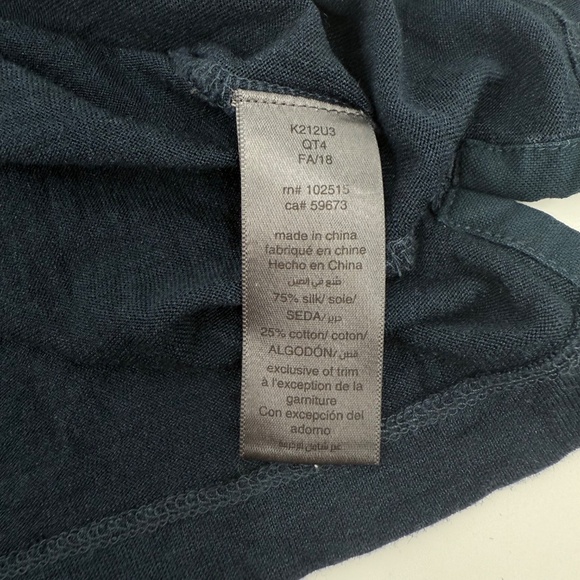 John Varvatos Polo Shirt Men XL Blue Silk Cotton Blend Short Sleeves Casual - Picture 5 of 9